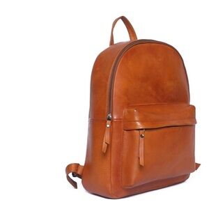 Tan Leather Backpack